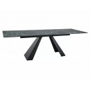 Стол обеденный SIGNAL SALVADORE Ceramic Verde Alpi морской/черный мат 160-240/90